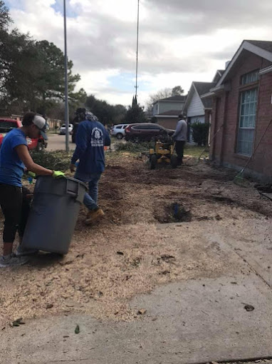 workers cleaning up